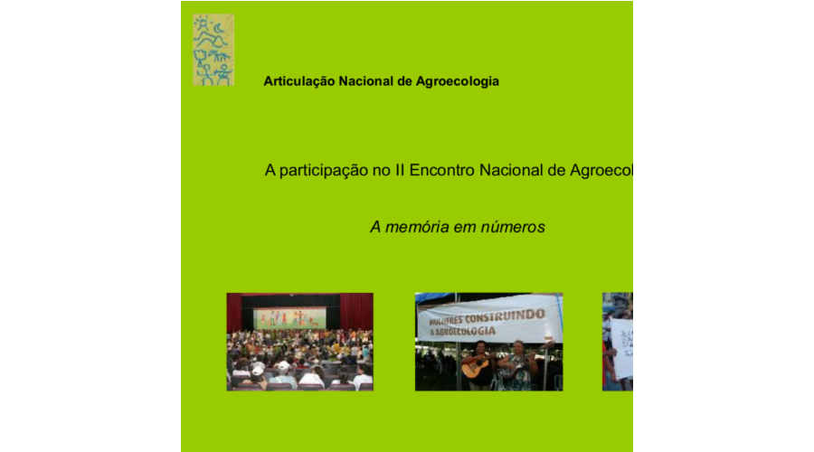 A participação no II Encontro Nacional de Agroecologia